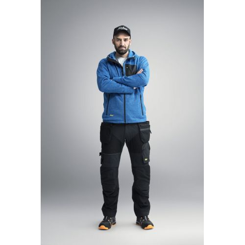 8041 Sudadera con capucha y forro polar Flexiwork azul verdadero-negro